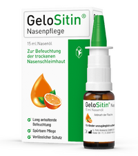 Packshot GeloSitin® Nasenpflege mit Fläschchen