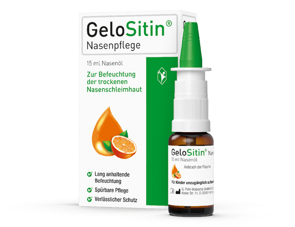 Packshot GeloSitin® Nasenpflege in 15ml Flasche