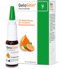 Packshot GeloSitin® Nasenpflege mit Fläschchen